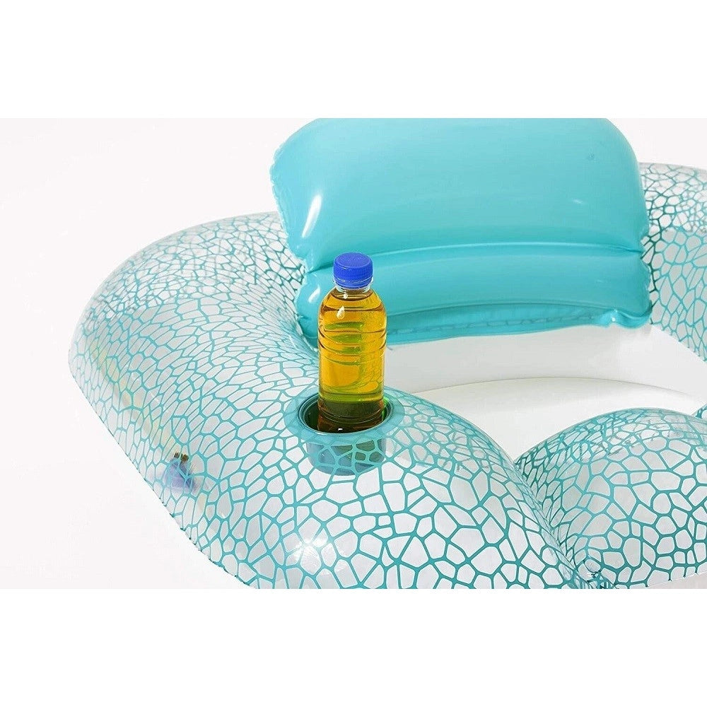 Trade Shop - Poltrona Gonfiabile Flip-pillow Lounge 102x94cm Con Portabicchiere Piscina 43097 -