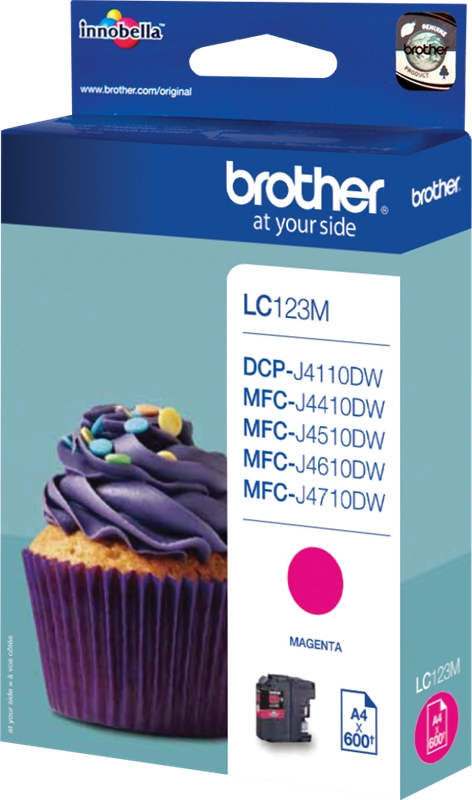 Brother LC123M cartuccia d'inchiostro 1 pz Originale Magenta