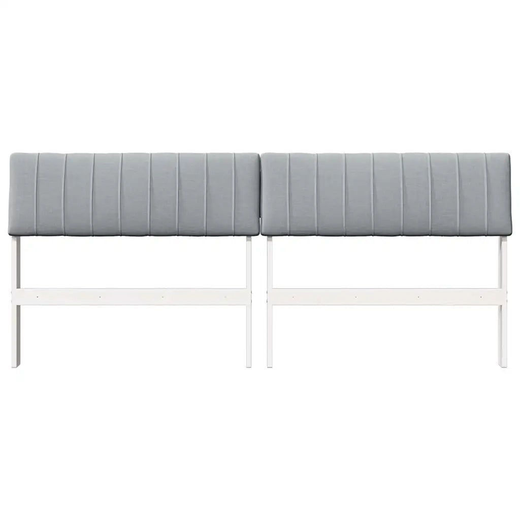 Testiera imbottita Grigio chiaro 180 cm Pino massello 879218
