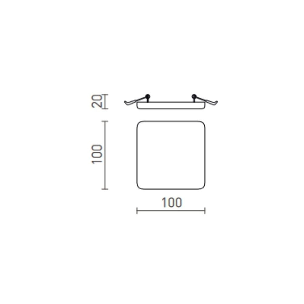 Plafoniera BELI SQ 10 da incasso  acrilico 230V LED 6W IP65  3000K