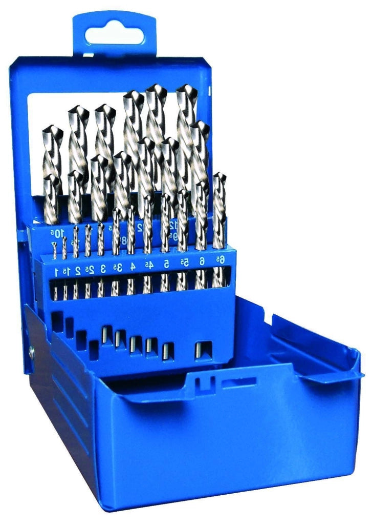 SET 25 PUNTE TRAPANO PER ACCIAIO GHISA ALLUMINIO FERRO