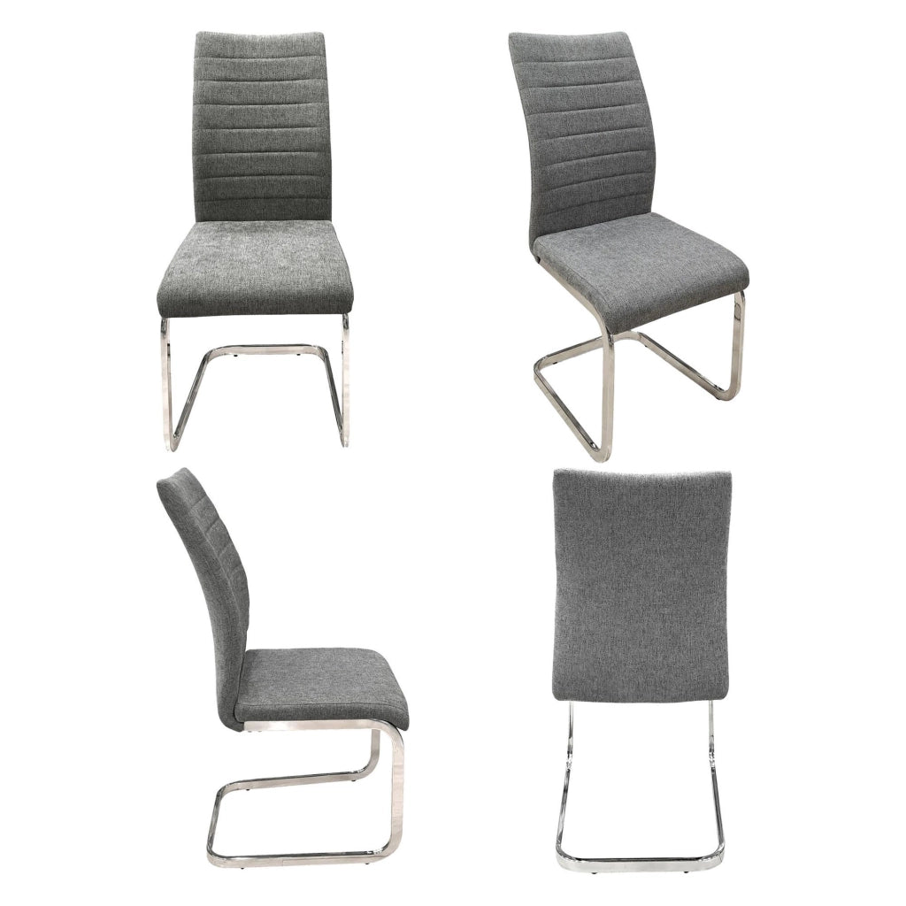Quintano, set di Sedie 8 Sedie, Grigio