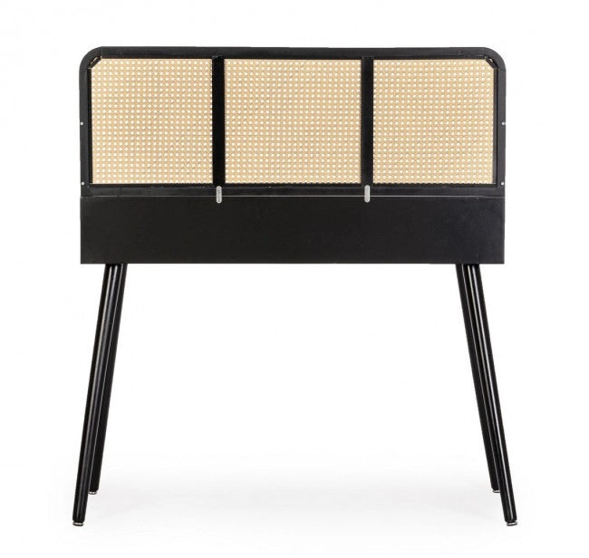 Consolle 2 Cassetti Legno Nero Stile Moderno da Interno - JOSIE