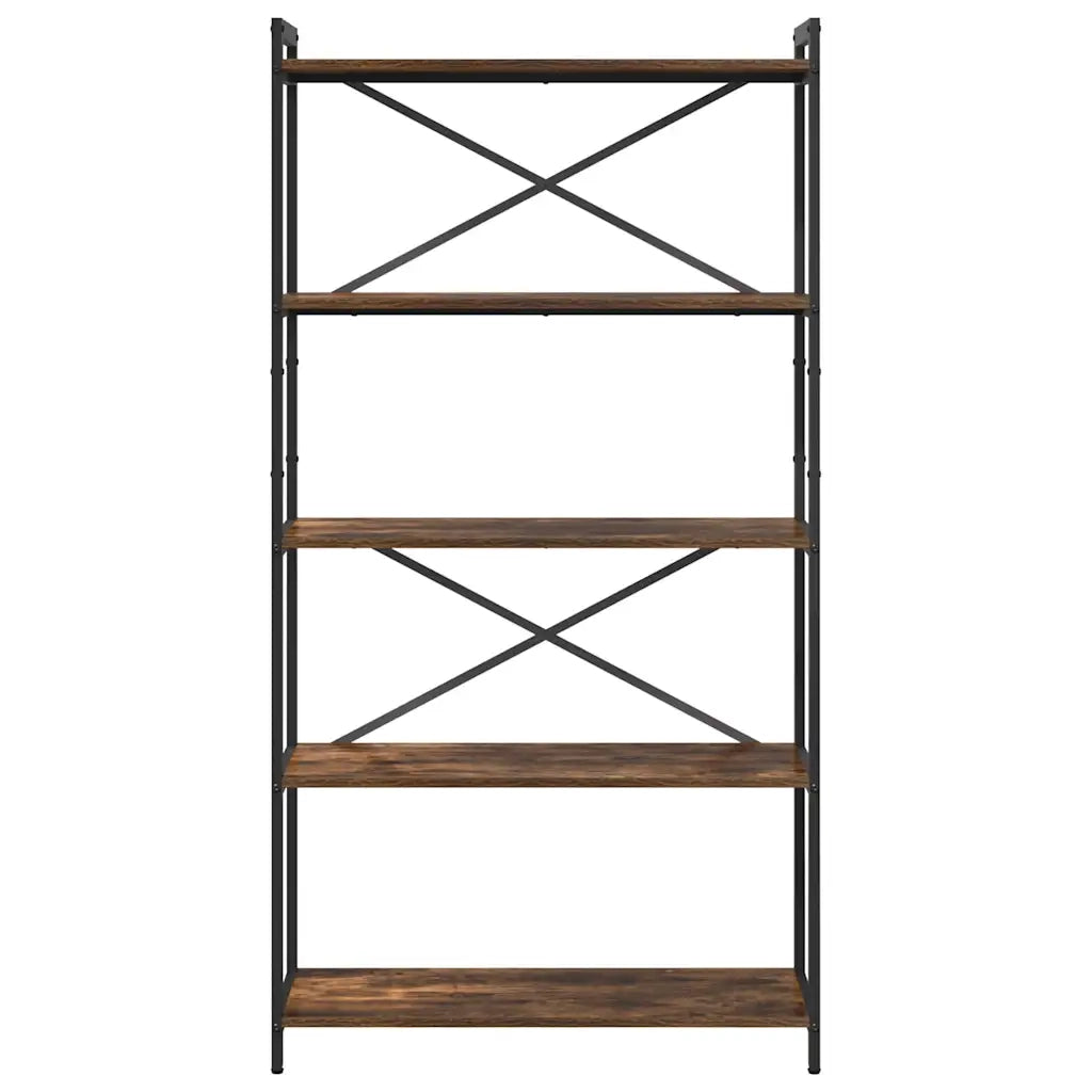 vidaXL Libreria Rovere fumo 80 x 30 x 153 cm Legno multistrato