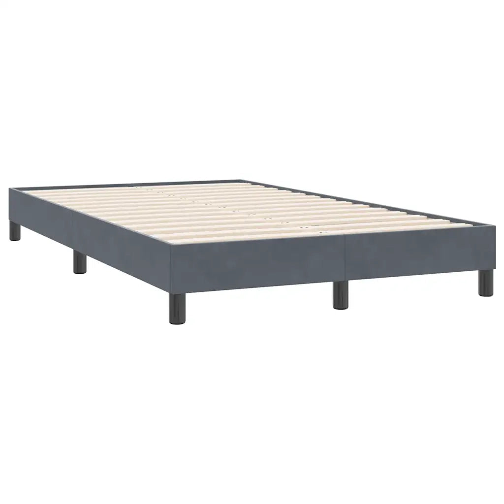 Letto a Molle senza Materasso Grigio Scuro 120x220 cm Velluto 3315868