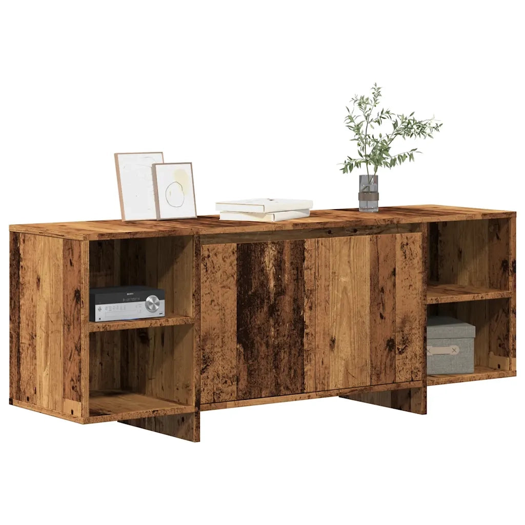 Mobile Porta TV Legno Antico 130x35x50 cm in Legno Multistrato