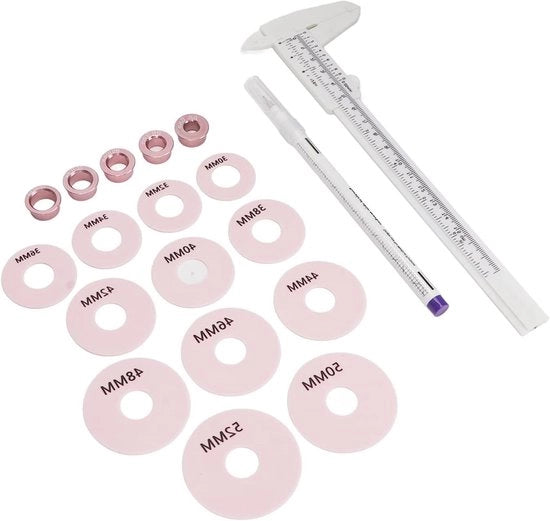 Impianto di areole 3D Plus - Set di 12 anelli in silicone per areole - Soluzione per areole temporanea dopo intervento di mastectomia - Adattamento di areole con misurazione personalizzata.