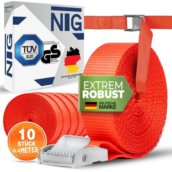 Cinture di sostegno in set di 10, larghezza 25 mm (10 pezzi, 0,4 m di lunghezza).