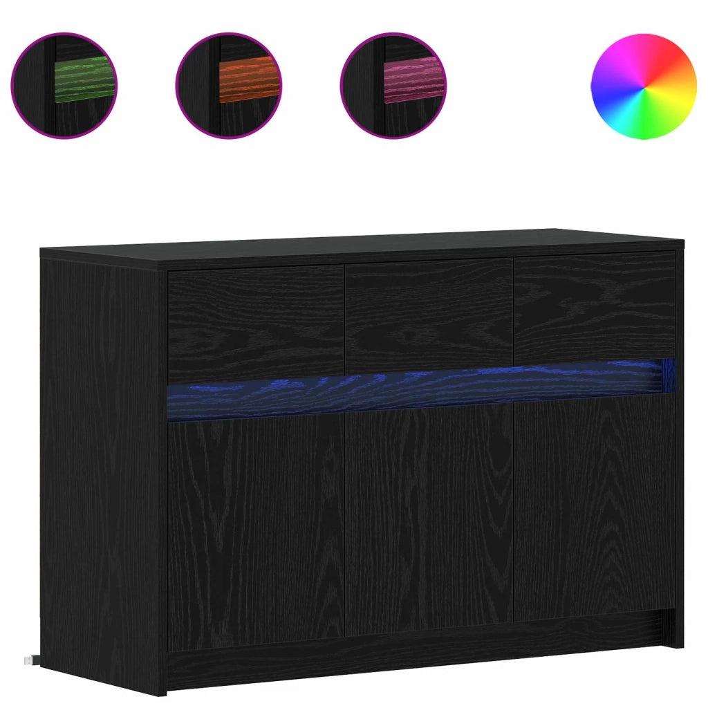 Mobile TV 91 x 34 x 61 cm Rovere Nero Legno ingegnerizzato 8010330
