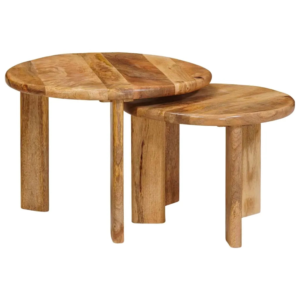 Tavoli da Caffè Nido 2 pcs Marrone Legno di mango massello