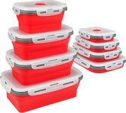 Set di contenitori per alimenti opachi - Set di 4 con coperchio a tenuta d'aria e ventilazione - Ideali per la preparazione delle pasti, il campeggio e lo stoccaggio
