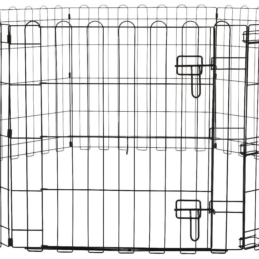 Trade Shop - Recinzione In Metallo Per Cani Pieghevole Per Esercizio 152,4 X 152,4 X 60,9 Cm -