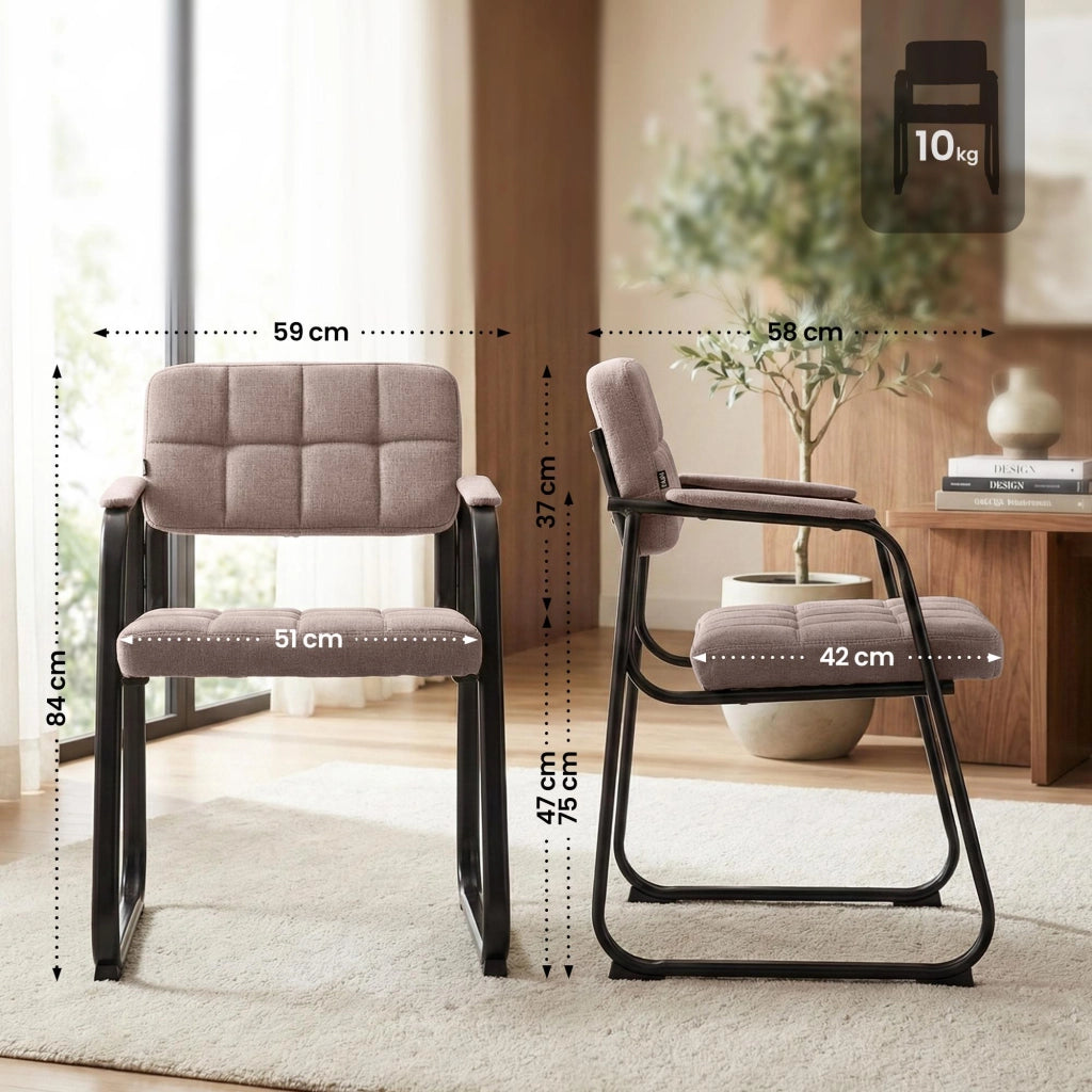 Sedia visitatore tessuto Canada B 9