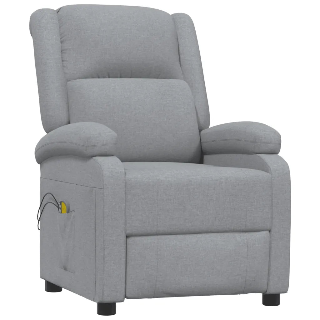 Poltrona Elettrica Massaggiante Grigio Chiaro in Tessuto cod mxl 54074