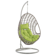 Sedia sospesa poltrona pensile in rattan tortora altalena in vimini rustico Boho