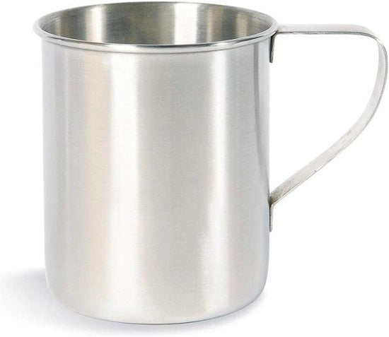 Set da picnic per 2 persone - 8 pezzi di attrezzatura da cucina in acciaio inox per campeggio con pentola, padella, piatti, tazze e cucchiai in legno di cocco