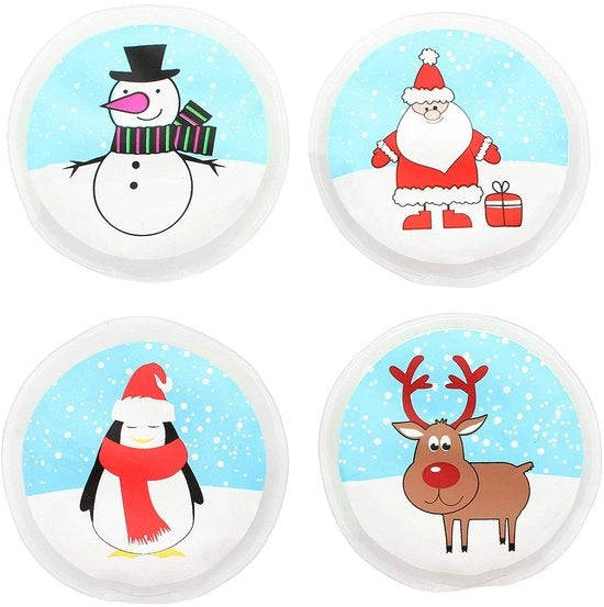 Set di riscaldatori mani rinnovabili - Set di 4 - Pads riscaldanti - Riscaldatori portatili leggeri - Confezione con fodera morbida in plastica 100%