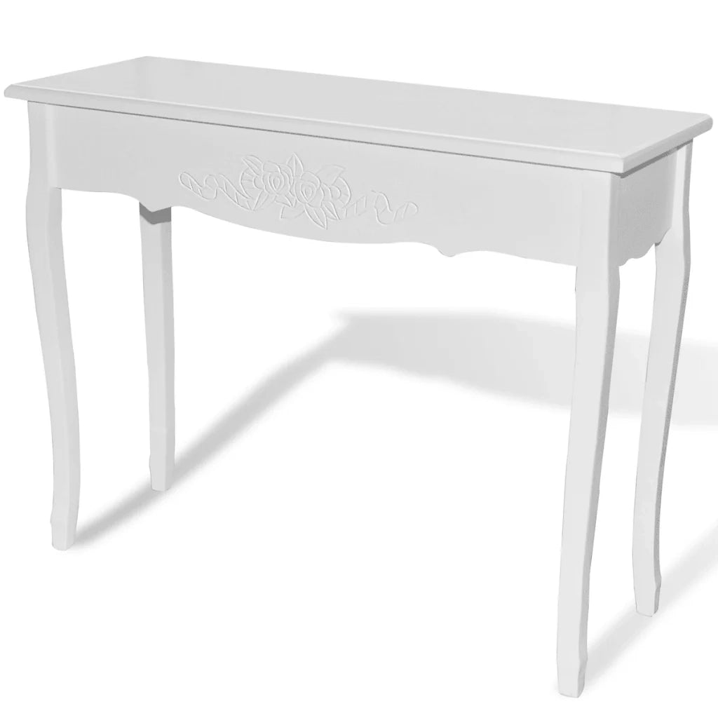 Tavolo da toeletta tavolo da trucco camera da letto soggiorno mobile da ingresso 100 x 35 cm bianco 1402007