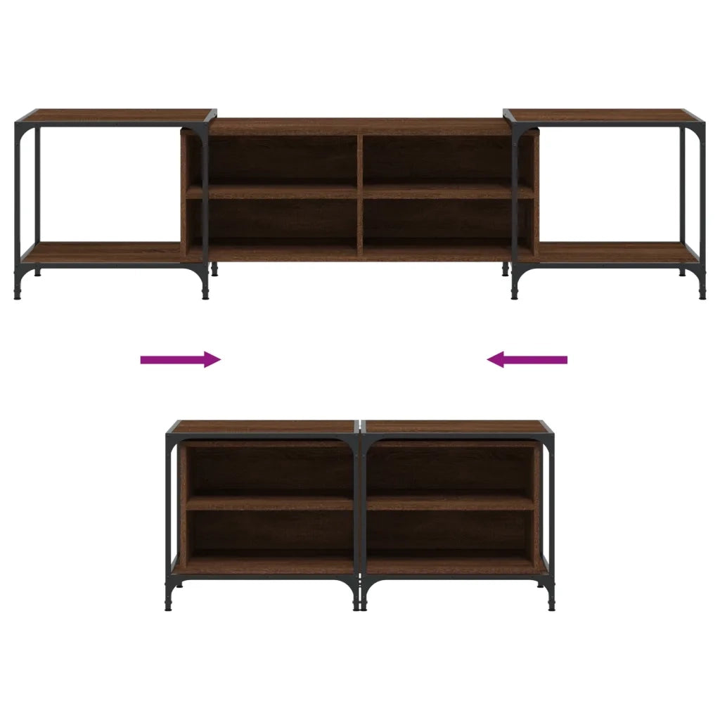 Mobile TV Rovere Marrone 203x37x50 cm in Legno Multistrato 837611