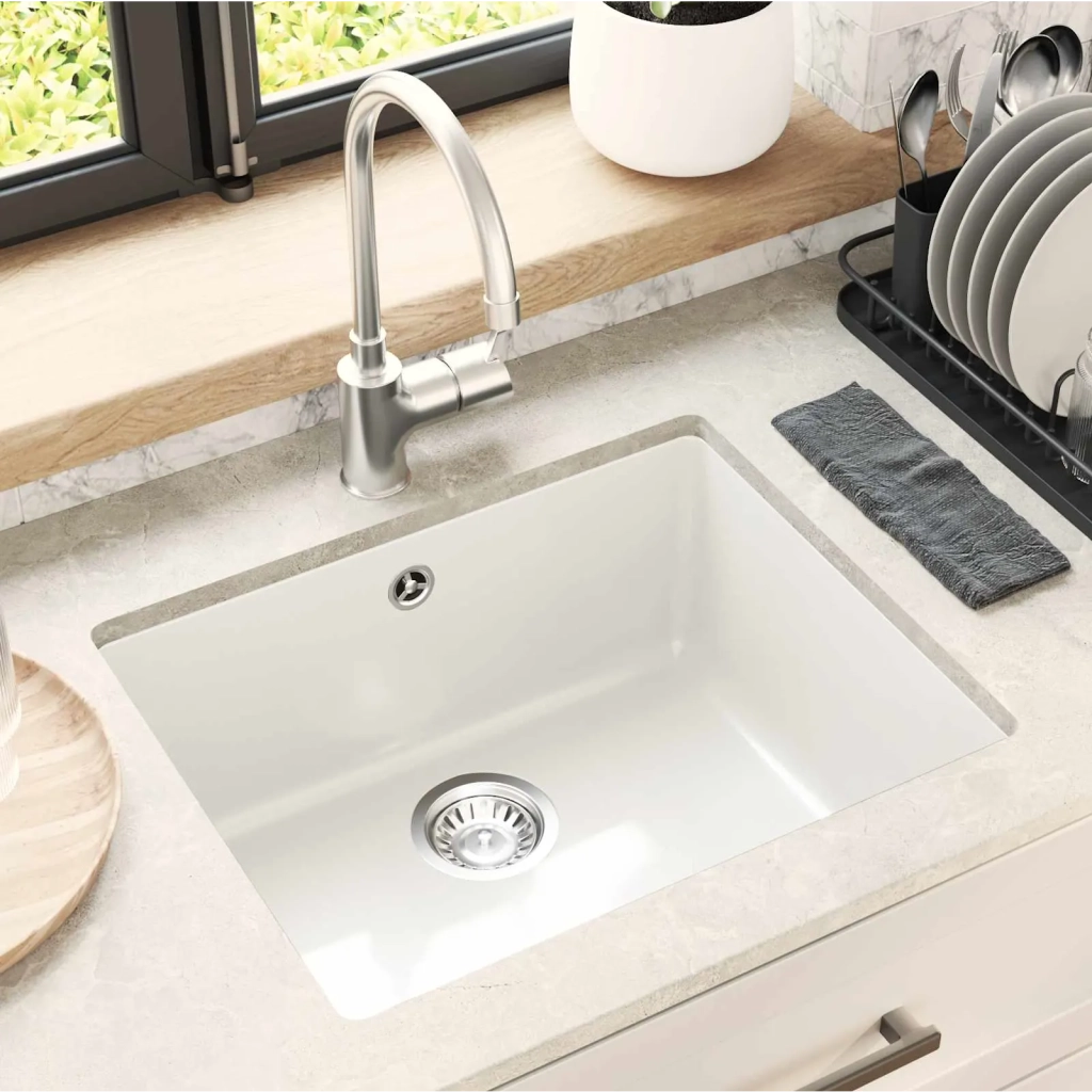 Lavello Bianco 530 x 460 mm 80% Quarzo e 20% Resina CFW8545566