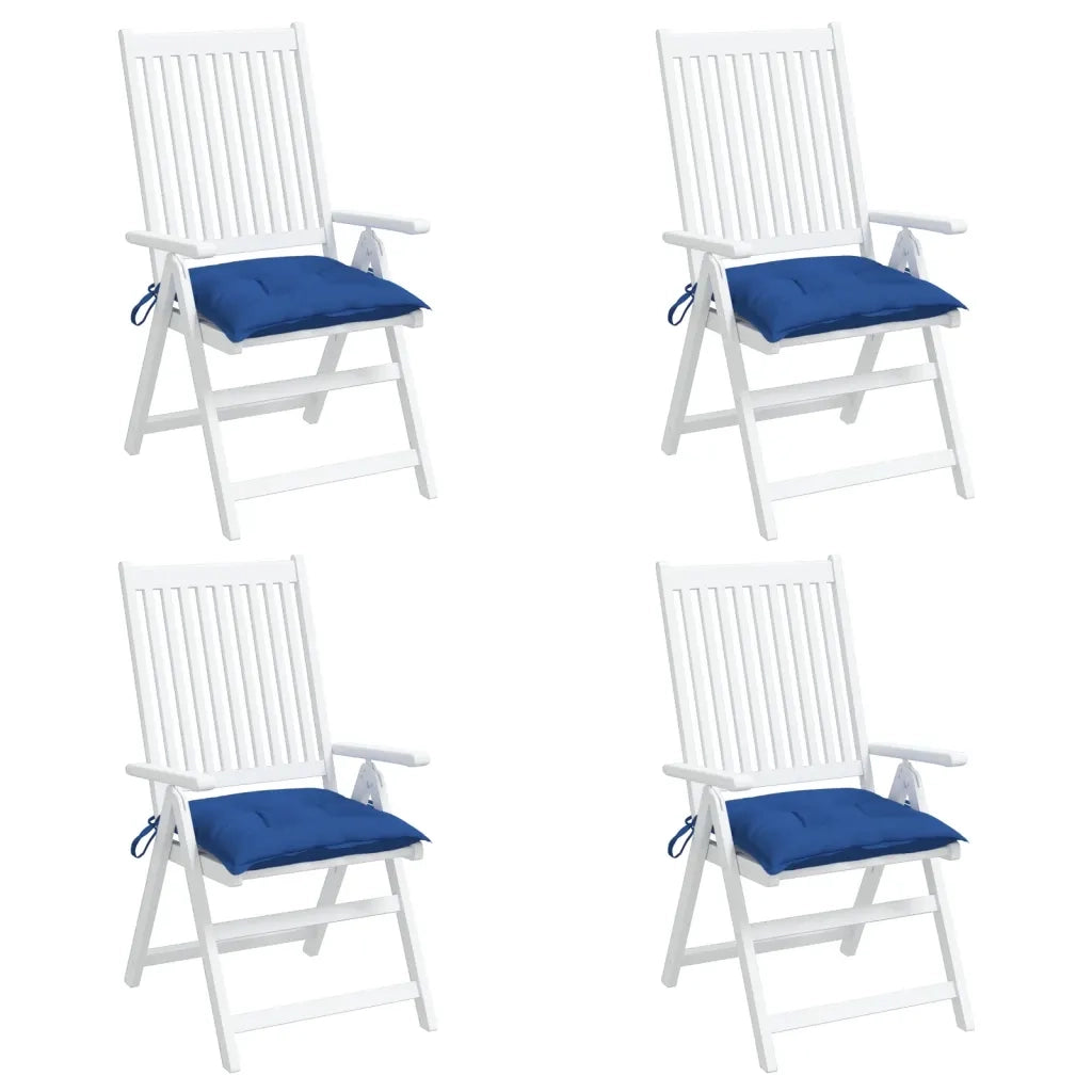 Cuscini per Sedia 4 pz Blu 40x40x7 cm in Tessuto Oxford 314891