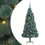 Albero di Natale | Decorazioni natalizie artificiale preilluminato con set di palline