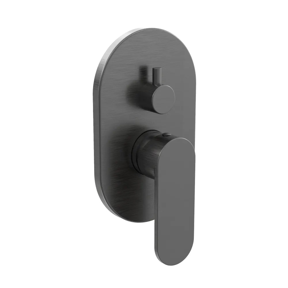 Miscelatore incasso doccia con deviatore gun metal spazzolato | Margot