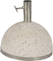 Supporto Ombrello in Granito 115 kg Ø255 cm Bianco - Disegno Robusto con Scarico Acqua - Esschert Design