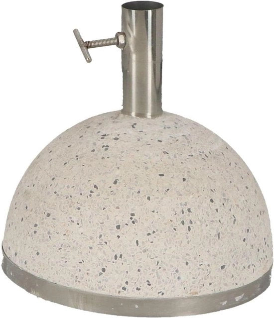 Supporto Ombrello in Granito 115 kg Ø255 cm Bianco - Disegno Robusto con Scarico Acqua - Esschert Design