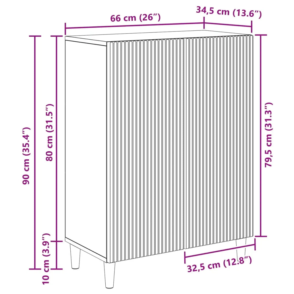 Credenza Legno antico 66 x 34,5 x 90 cm Legno ingegnerizzato 894593