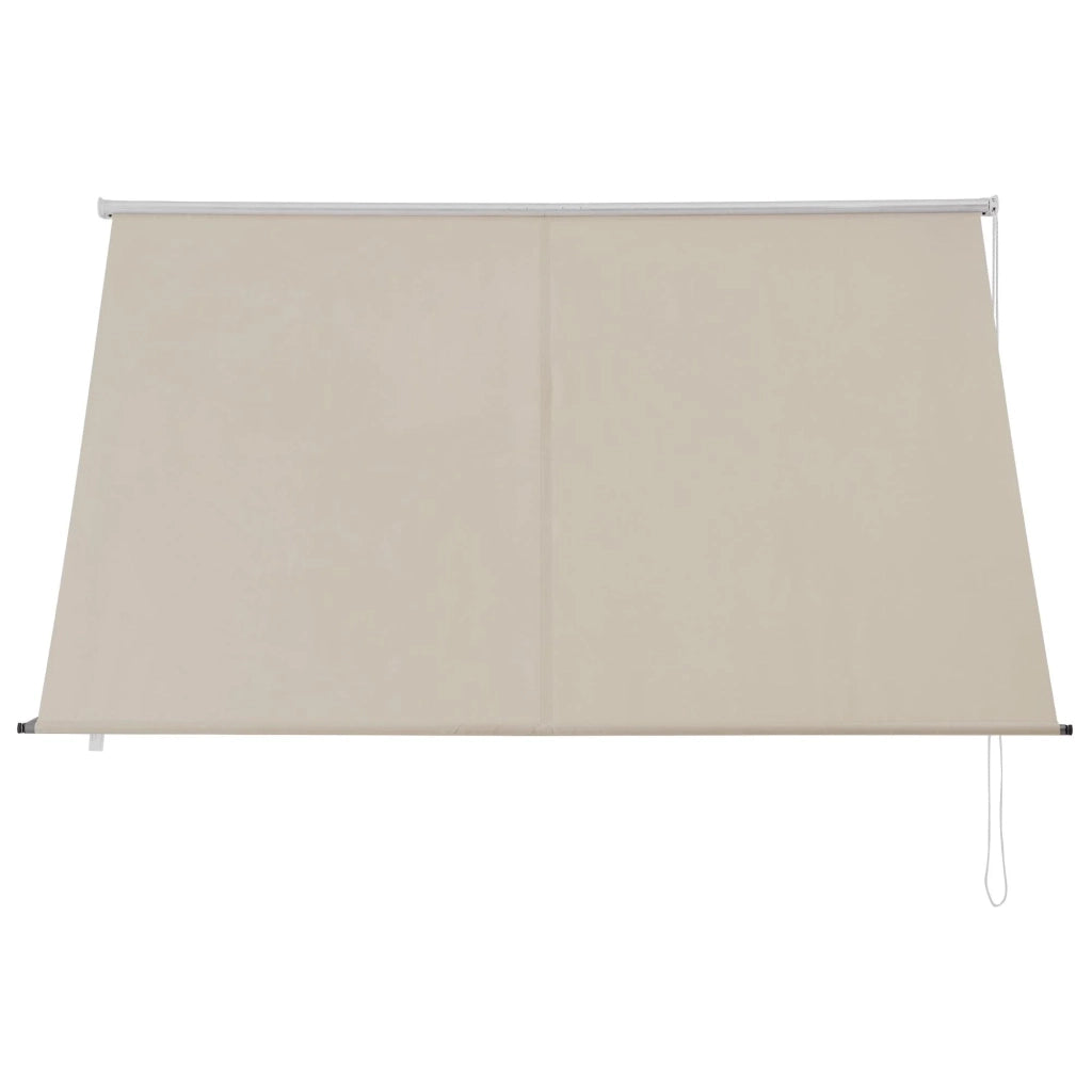Tenda da sole/ombrellone retrattile da parete con struttura in acciaio 250 x 120 cm beige 03_0001112