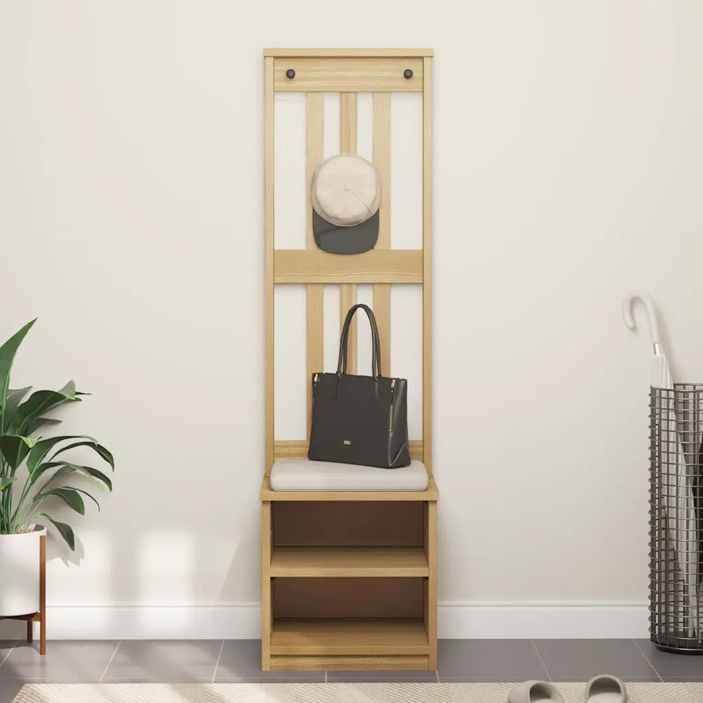 Albero da Ingresso SANDNES 45x40x159,5 cm in Legno di Pino