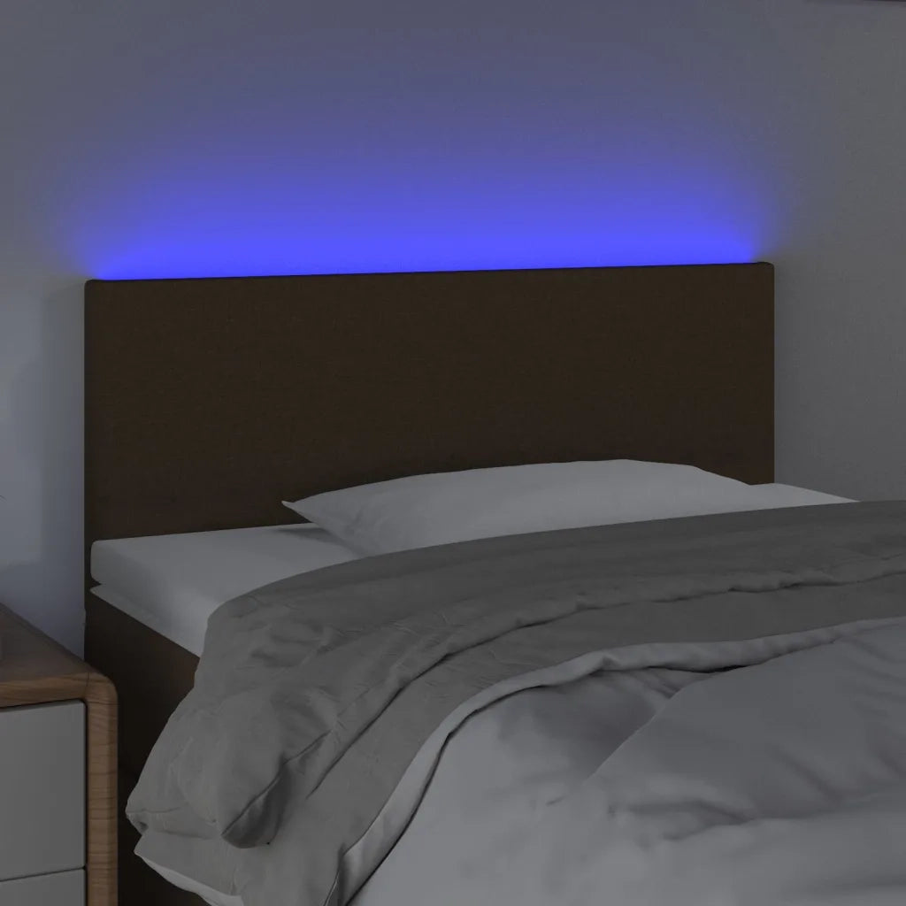 Testiera | Testata a LED Marrone Scuro 80x5x78/88 cm in Tessuto