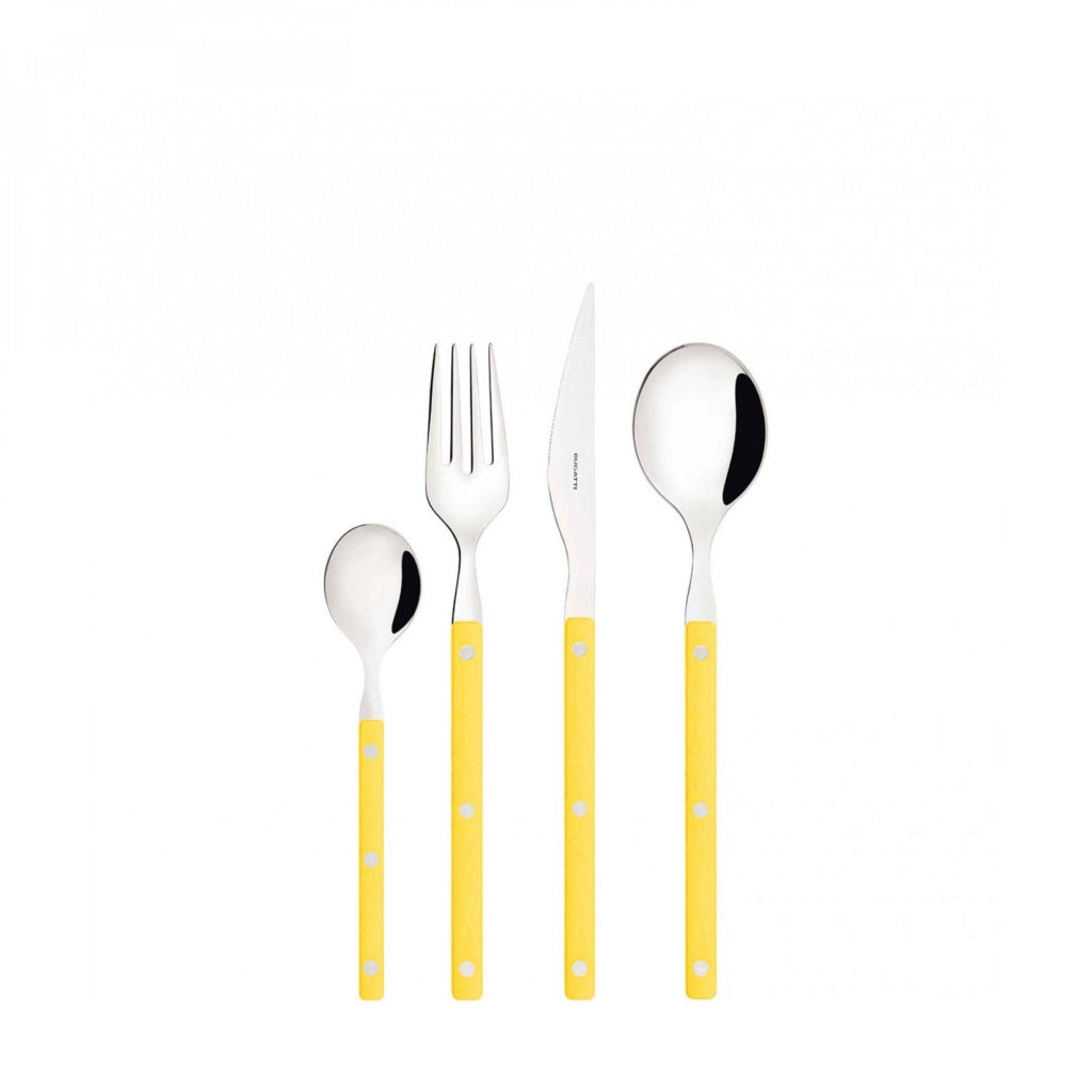 ALLEGRA, Posate Set 24 Pz, Scatola Finestra, Casa Bugatti Colore: Giallo