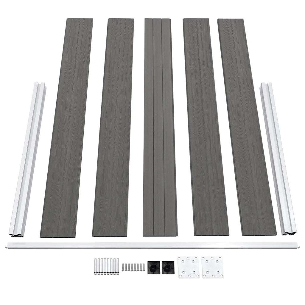 Pannello di Recinzione in WPC 180x105 cm Grigio
