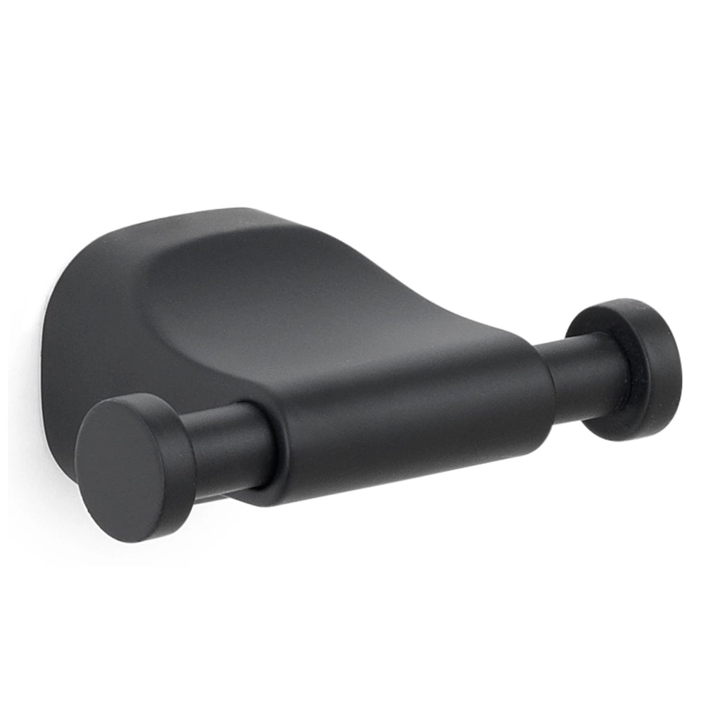 Appendiabiti da muro in acciaio inox e Cromall ST26 Gedy serie STELVIO Nero Opaco