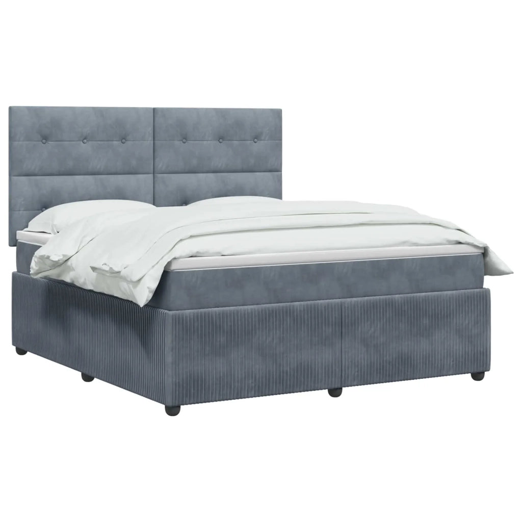 Letto box spring con materasso Grigio Scuro 140 x 200 cm 3454620