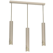 Lampada a sospensione Luminex Altro Buble crema oro 3xGU10