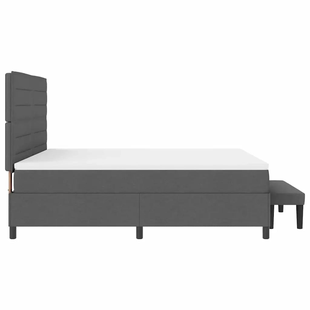 Letto a molle con testiera Grigio scuro 180 x 200 cm Tessuto 3344010