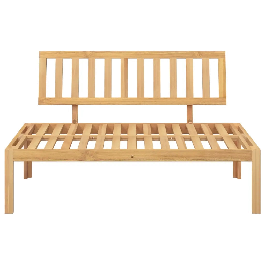 Divano Centrale da Giardino Pallet-Sofa Modulare-Divanetto da esterno in Legno Massello di Acacia