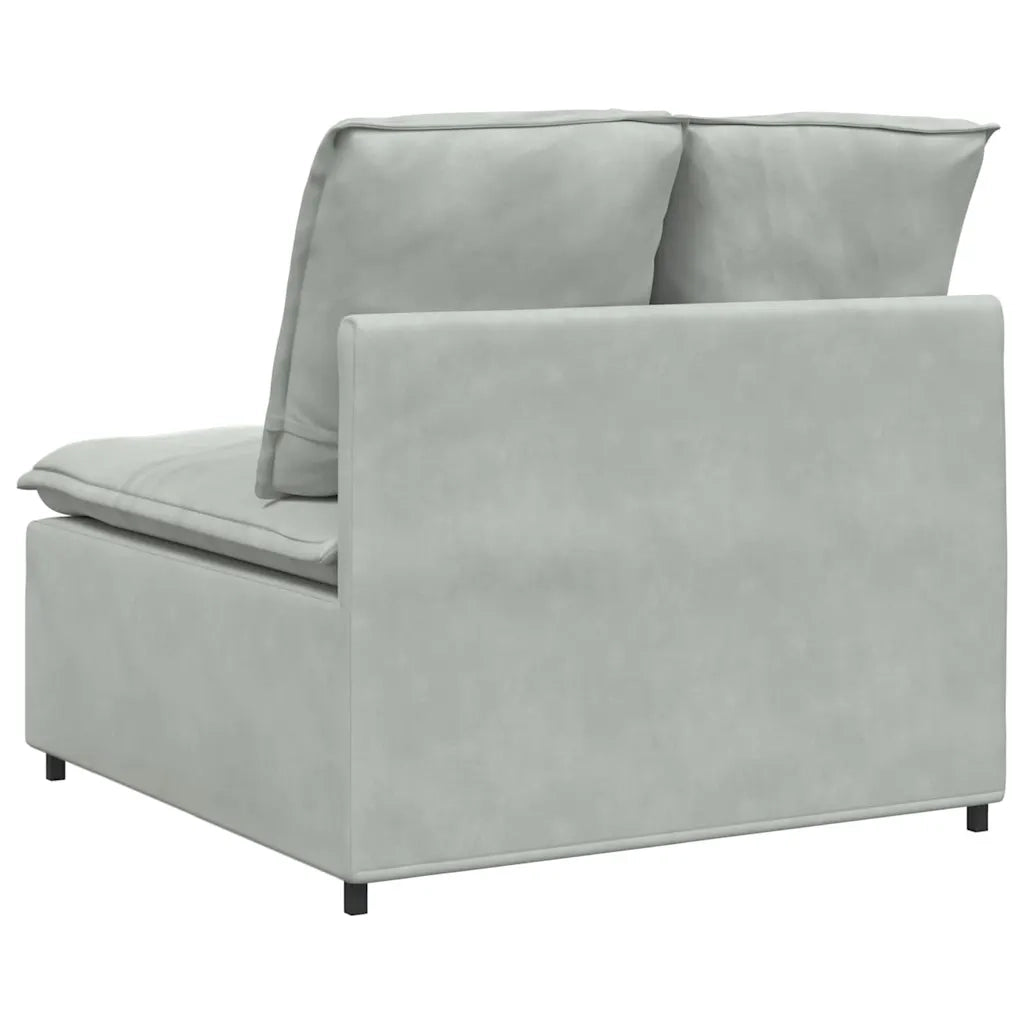 Modulo Centrale Divano Modulare con Cuscini Grigio Chiaro 100cm CFW2751100