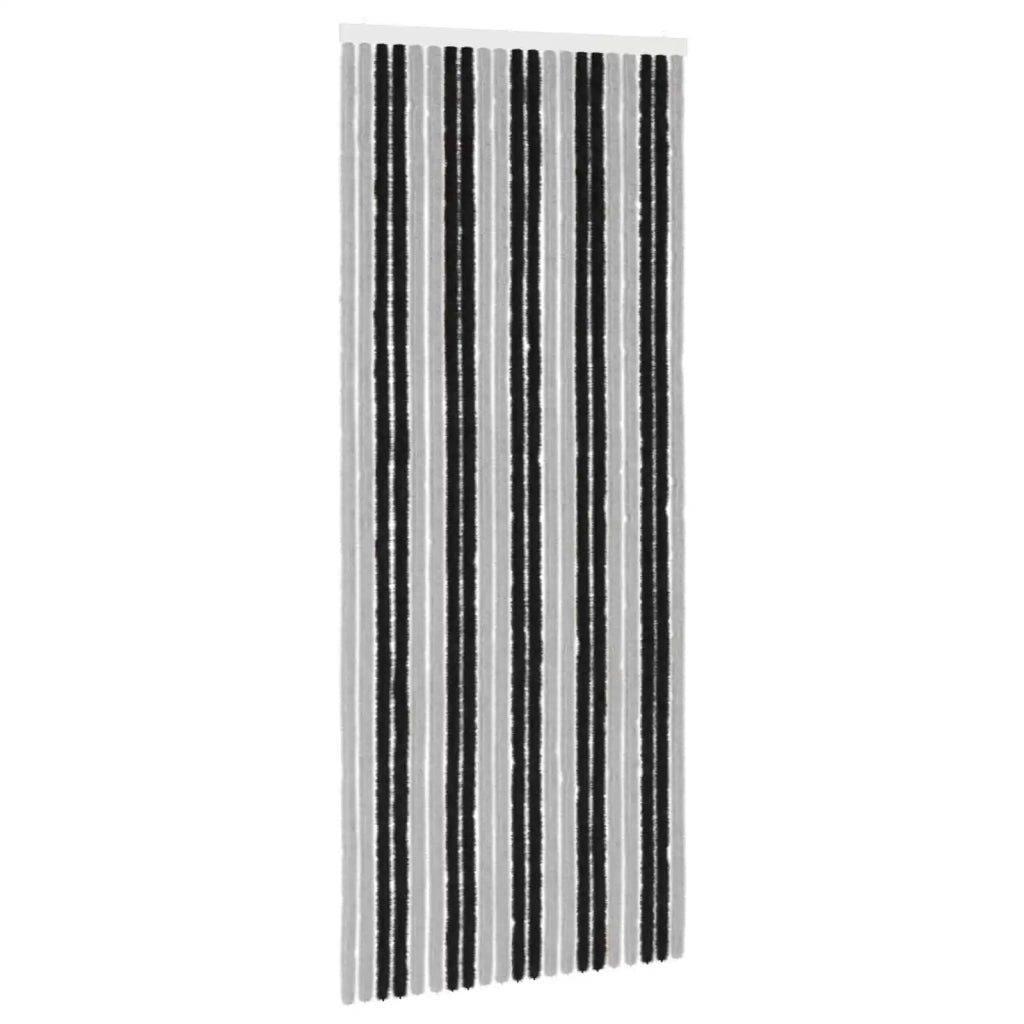 Tenda per insetti in chenille Grigio e Nero 90 x 220 cm 100% PP 42034424