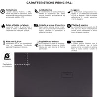 Piatto Doccia in Pietra 80x140 cm Bonussi Manila Nero