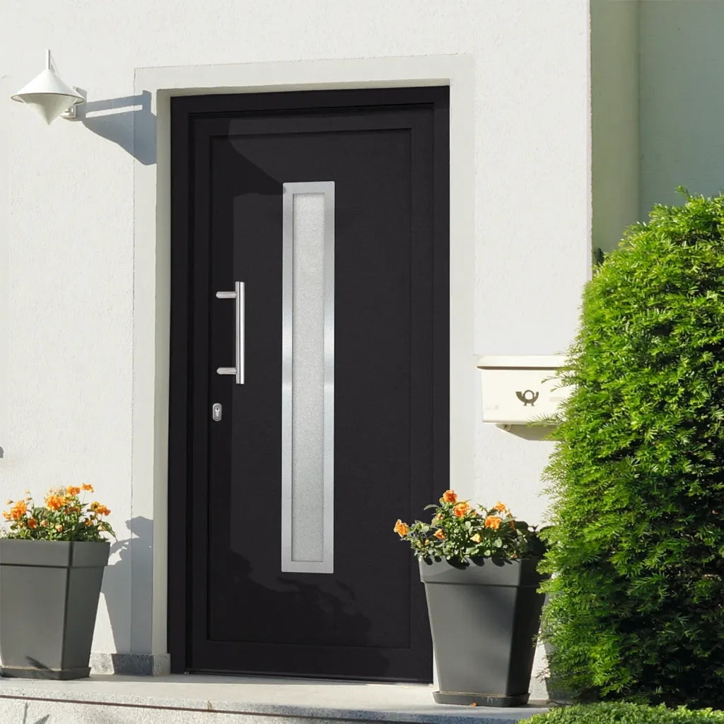 Porta di Ingresso Antracite 98x190 cm 279236