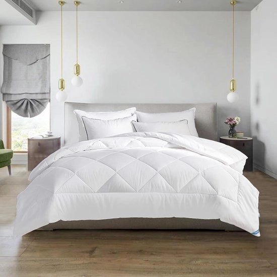 Dekbed 240x260 cm per 4 stagioni, dekbed microvezel 300gsm, dekbed 4 stagioni 260x240, deken super morbido per dormire, ademante 240 x 260, bianco