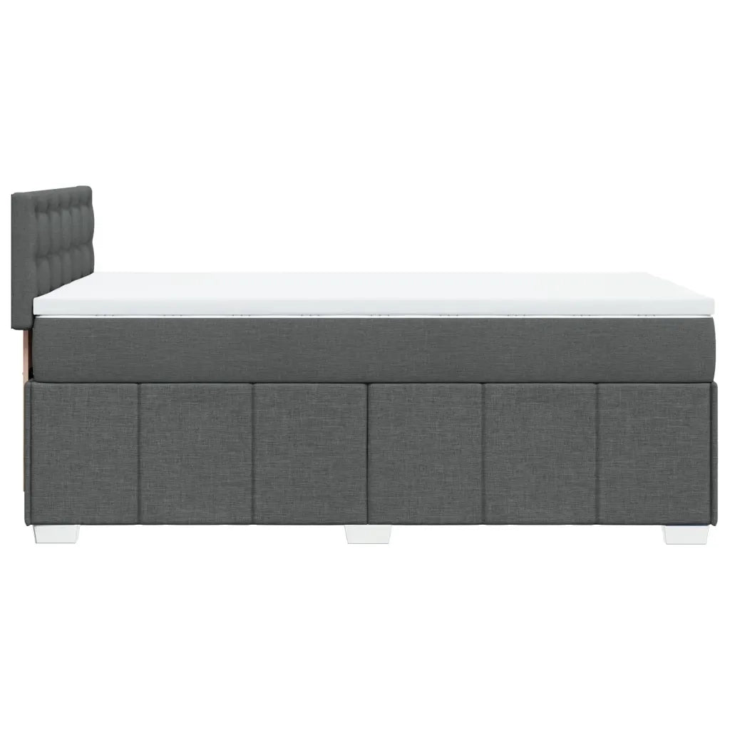Giroletto a Molle con Materasso Grigio Scuro 90x190 cm Tessuto 3289238