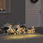 Renne LED con 60 LED 3 pcs Bianco caldo PET