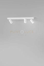 Plafoniera in alluminio colore bianco Oddy 3 luci attacco GU10  orientabile d.6cm