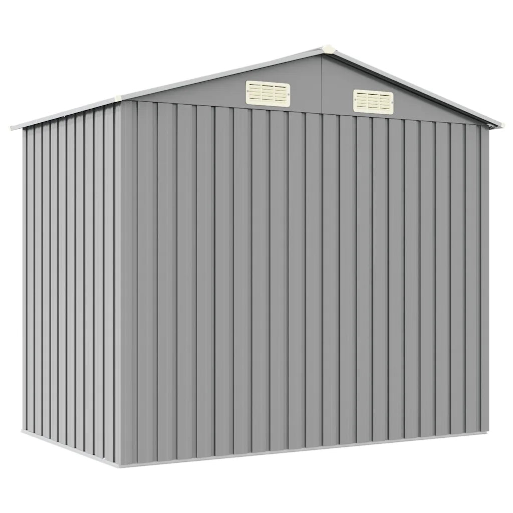 Capanno da Giardino Grigio 205x129x183 cm in Acciaio Zincato  cod mxl 65898