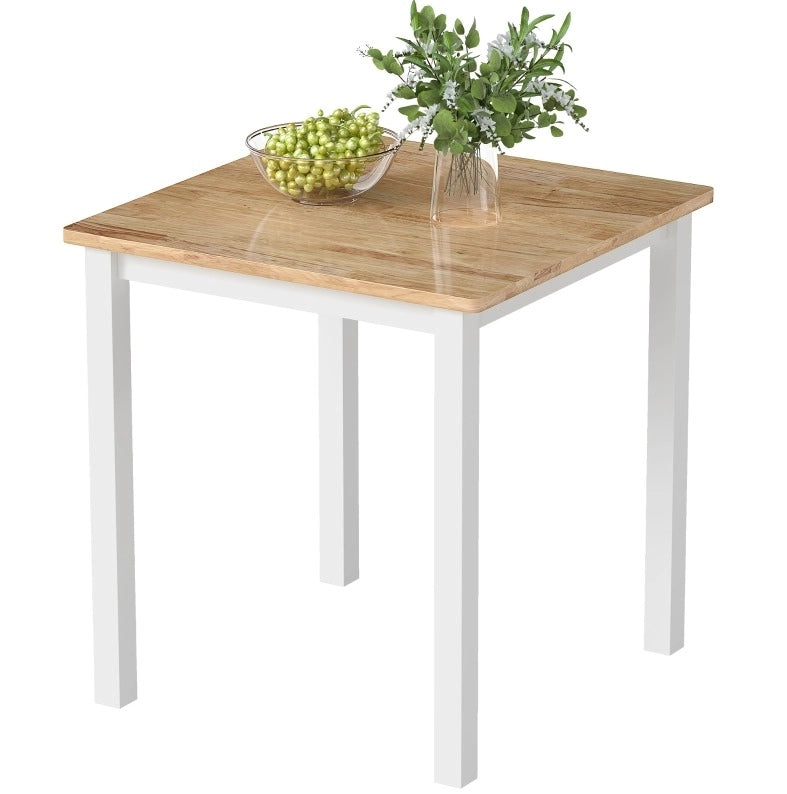 Tavolo da pranzo quadrato in legno di caucciù 69 cm